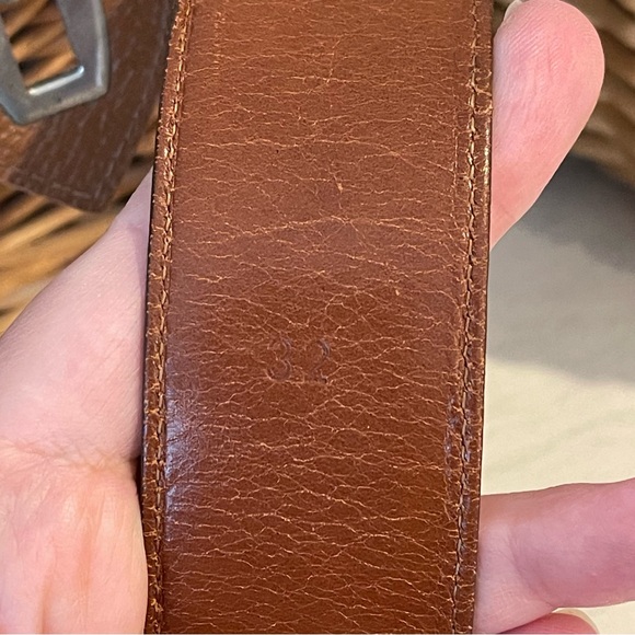 Ralph Lauren Tan Leather Belt with Silver Clasp - Picture 4 of 6